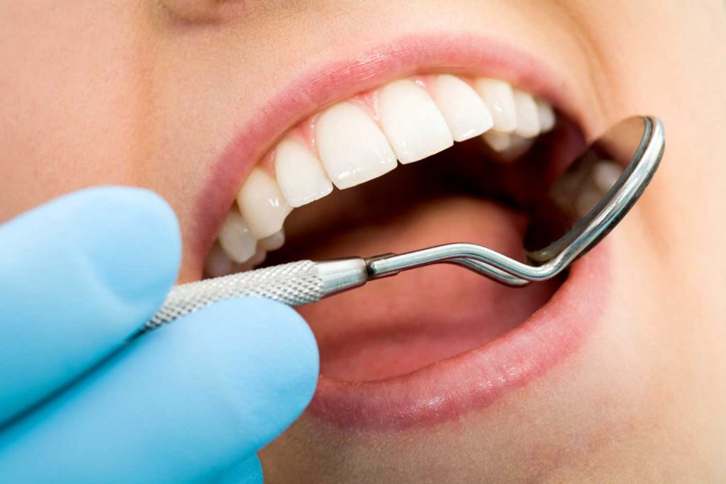 Dental checkup with an oral health therapist